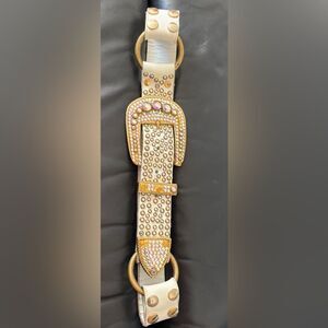 Vintage Michael Morrison M.X. Stud dress Belt Rockstar  bling crystal accessory